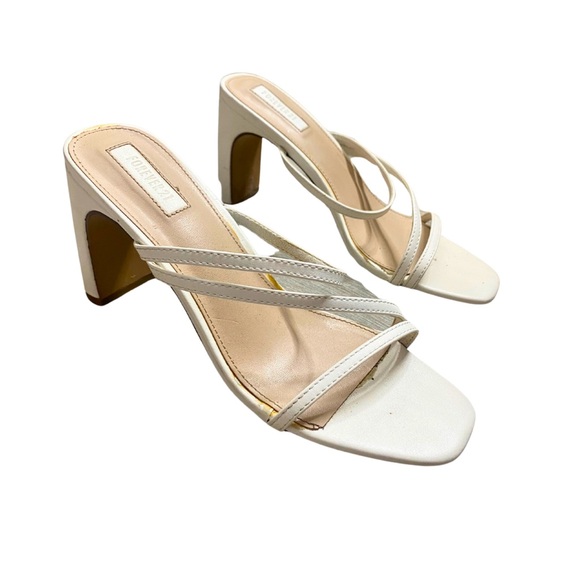 Forever 21 White Strappy Heels - Picture 4 of 7